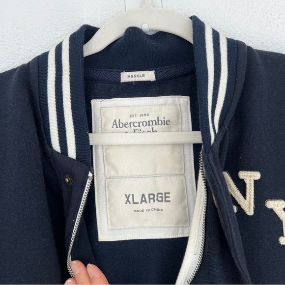 Abercrombie & Fitch Rare Varsity Bomber Basrball Jacket XL - Picture 3 of 9